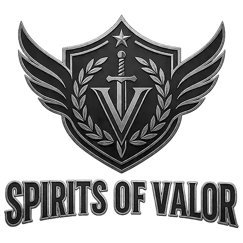 Spirits of Valor logo black and white