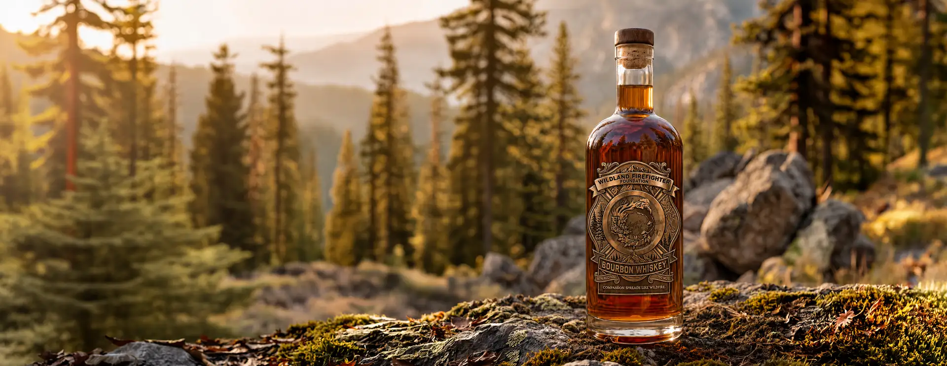 Wildland Firefighter Foundation bourbon bottle front